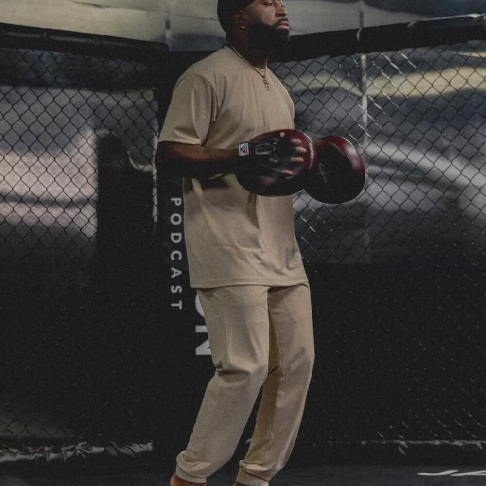 Santo Studio Tempo Lite Jogger Pants Tan Size Large